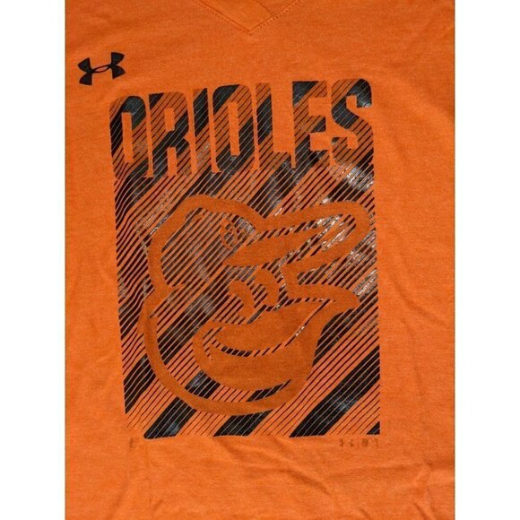 Under Armour Heat Gear Loose Fit Top Orioles Orange XS - Picture 2 of 4